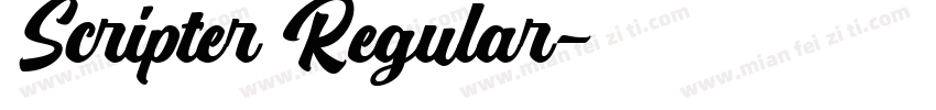Scripter Regular字体转换